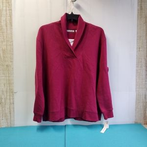 Hasting & Smith Women's Pink V-Neck Blouse Sweater 2X